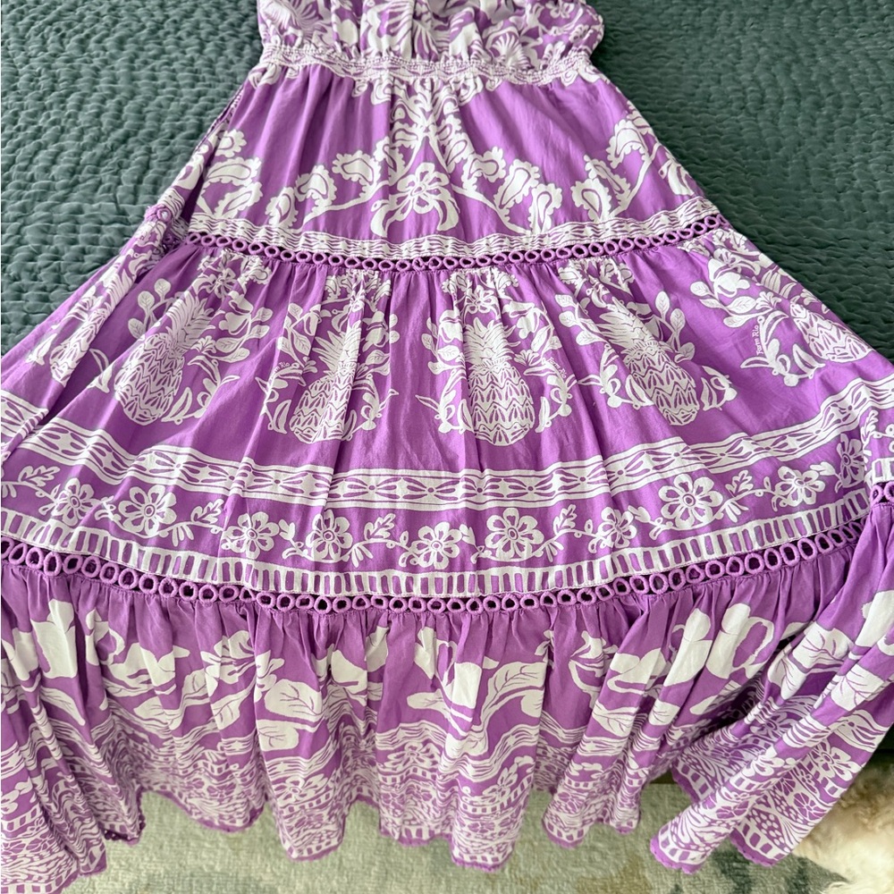FARM Rio Purple Dress with White Floral Pattern - Picture 4 of 10